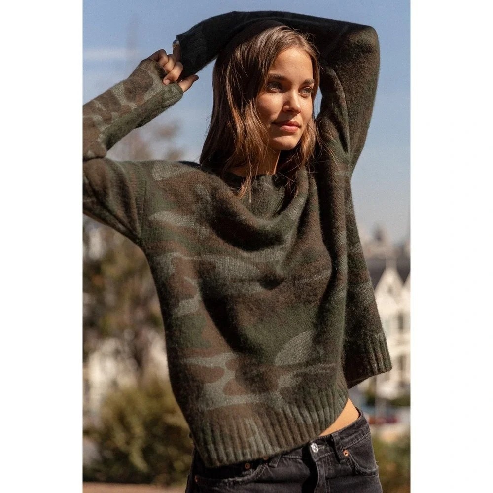 Rails 100% Wool Perci Sweater In Jungle Camo Women's Size Large